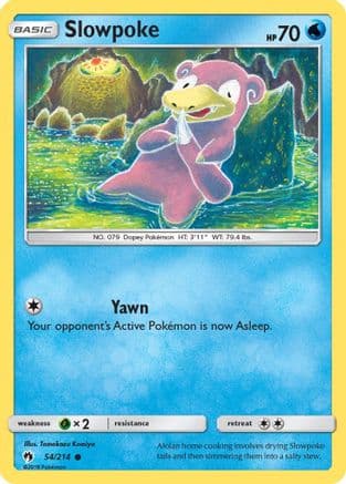 Slowpoke — SM - Lost Thunder Pokémon TCG card by Tomokazu Komiya
