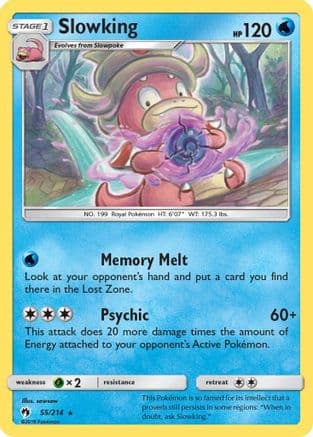 Slowking — SM - Lost Thunder Pokémon TCG card by sowsow