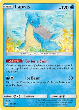 Lapras — SM - Lost Thunder Pokémon TCG card by Sekio