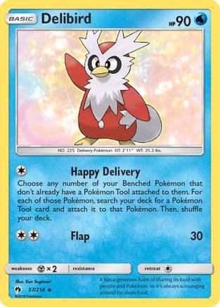 Delibird — SM - Lost Thunder Pokémon TCG card by Ken Sugimori