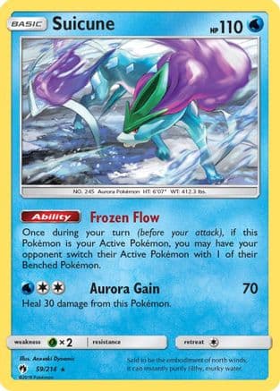 Suicune — SM - Lost Thunder Pokémon TCG card by Anesaki Dynamic