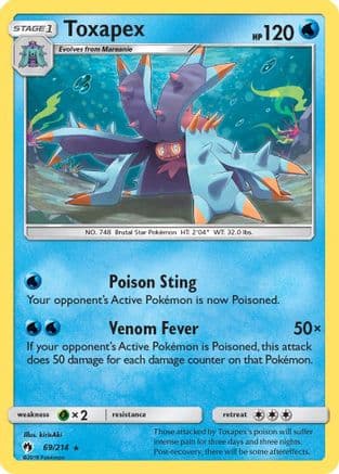 Toxapex — SM - Lost Thunder Pokémon TCG card by kirisAki