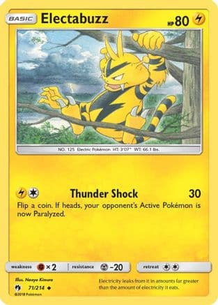 Electabuzz — SM - Lost Thunder Pokémon TCG card by Naoyo Kimura