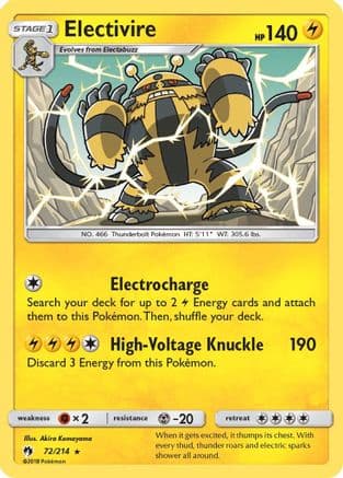 Electivire — SM - Lost Thunder Pokémon TCG card by Akira Komayama