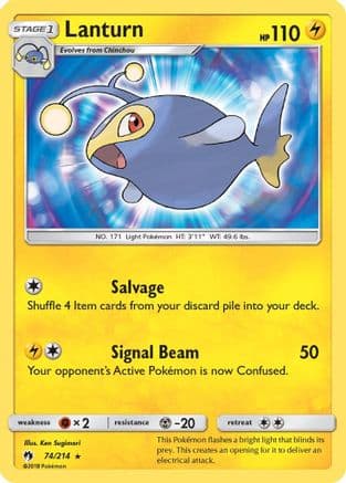 Lanturn — SM - Lost Thunder Pokémon TCG card by Ken Sugimori