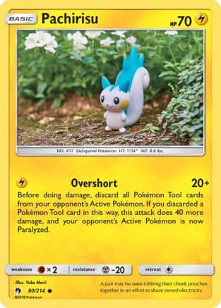 Pachirisu — SM - Lost Thunder Pokémon TCG card by Yuka Morii