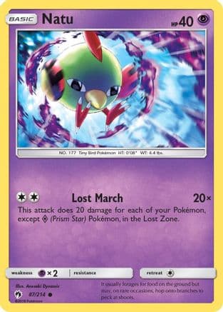 Natu — SM - Lost Thunder Pokémon TCG card by Anesaki Dynamic