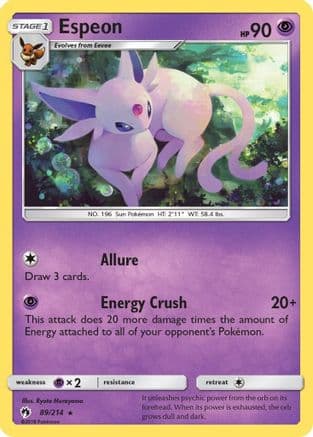 Espeon — SM - Lost Thunder Pokémon TCG card by Ryota Murayama
