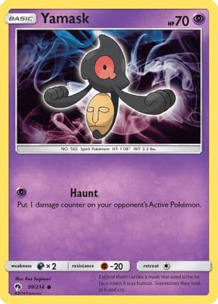 Yamask — SM - Lost Thunder Pokémon TCG card by Ken Sugimori