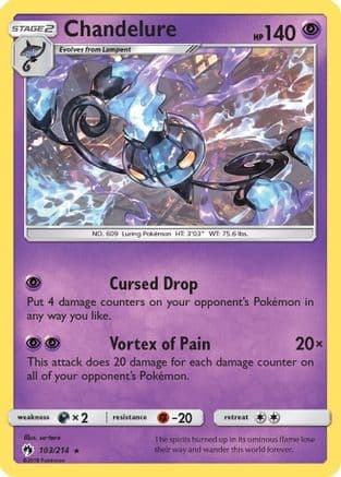 Chandelure — SM - Lost Thunder Pokémon TCG card by Kuroimori