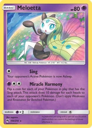 Meloetta — SM - Lost Thunder Pokémon TCG card by nagimiso