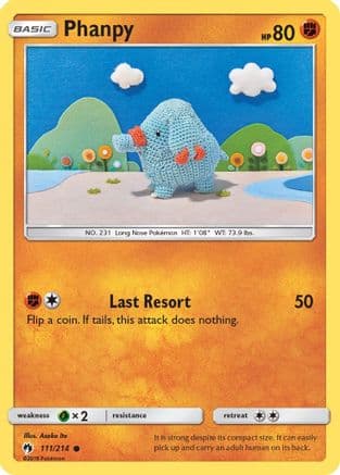 Phanpy — SM - Lost Thunder Pokémon TCG card by Asako Ito