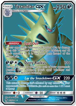 Tyranitar GX (Full Art) — SM - Lost Thunder