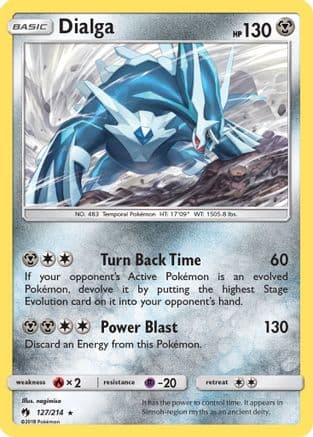 Dialga — SM - Lost Thunder Pokémon TCG card by nagimiso