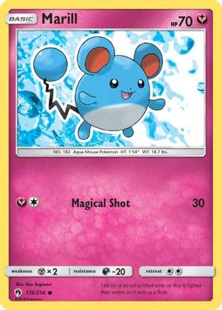 Marill — SM - Lost Thunder Pokémon TCG card by Ken Sugimori