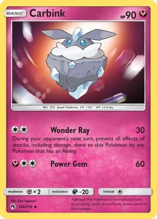 Carbink (143) — SM - Lost Thunder Pokémon TCG card by Ken Sugimori