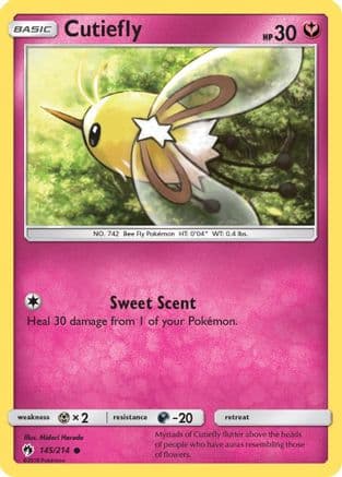 Cutiefly — SM - Lost Thunder Pokémon TCG card by Midori Harada