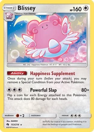 Blissey — SM - Lost Thunder Pokémon TCG card by MAHOU