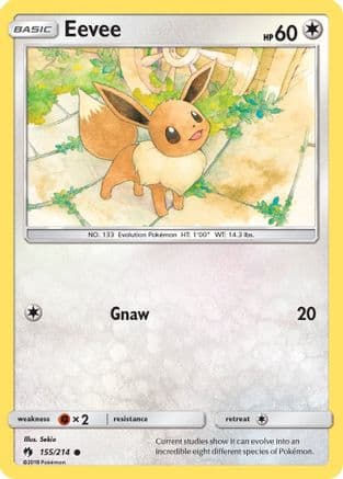 Eevee — SM - Lost Thunder Pokémon TCG card by Sekio
