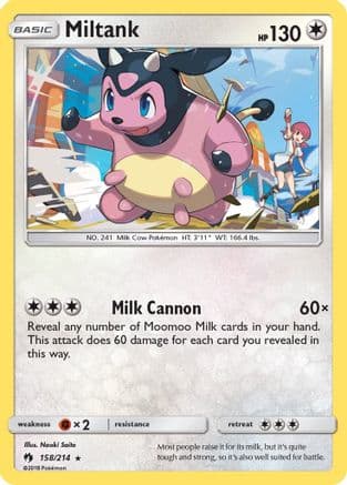Miltank — SM - Lost Thunder Pokémon TCG card by Naoki Saito