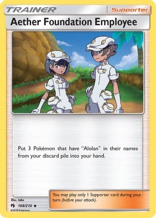 Aether Foundation Employee — SM - Lost Thunder Pokémon TCG card by take