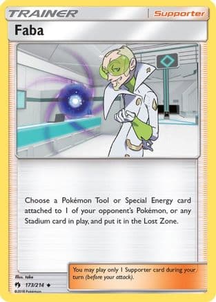 Faba — SM - Lost Thunder Pokémon TCG card by take