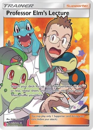 Professor Elm's Lecture (Full Art) — Pokémon TCG card