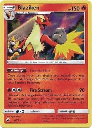 Blaziken - 6/70 (Dragon Majesty) — Deck Exclusives Pokémon TCG card by Kouki Saitou