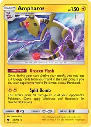 Ampharos - 78/214 (SM Lost Thunder) — Deck Exclusives Pokémon TCG card by 5ban Graphics