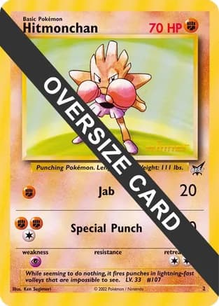 Hitmonchan - 2 (Best of Game 2 Promo) — Jumbo Cards