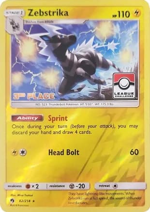 Zebstrika - 82/214 (League Challenge) [3rd Place] — League & Championship Cards