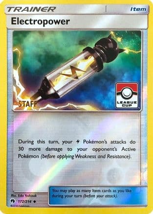 Electropower - 172/214 (League Cup) [Staff] — League & Championship Cards Pokémon TCG card by Eske Yoshinob