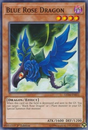 Blue Rose Dragon — Legendary Duelists: Sisters of the Rose Yu-Gi-Oh! card by KAZUKI TAKAHASHI