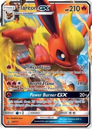 Flareon GX - SM171 — SM Promos Pokémon TCG card by Mitsuhiro Arita