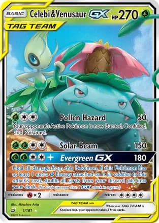 Celebi & Venusaur GX — SM - Team Up