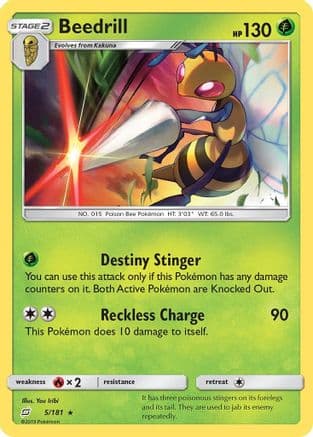 Beedrill — SM - Team Up Pokémon TCG card by You Iribi
