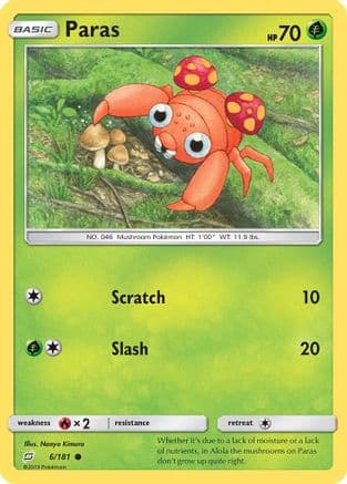 Paras — SM - Team Up Pokémon TCG card by Aya Kusube