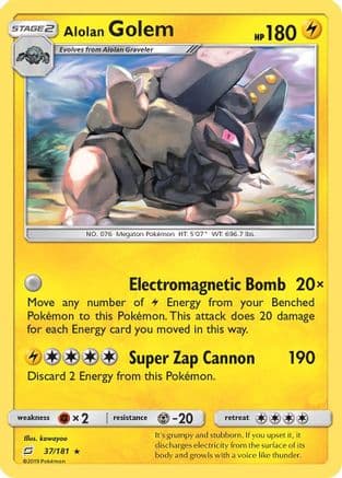 Alolan Golem — SM - Team Up Pokémon TCG card by kawayoo