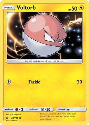 Voltorb — SM - Team Up Pokémon TCG card by Ken Sugimori