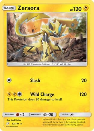 Zeraora — SM - Team Up Pokémon TCG card by HYOGONOSUKE