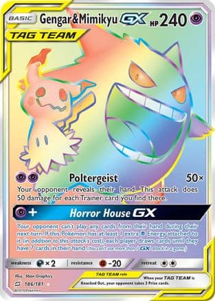 Gengar & Mimikyu GX (Secret) — SM - Team Up