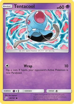 Tentacool — SM - Team Up Pokémon TCG card by Ken Sugimori