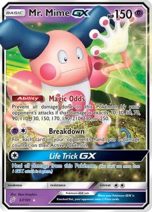 Mr. Mime GX — SM - Team Up Pokémon TCG card by Hasuno Graphics