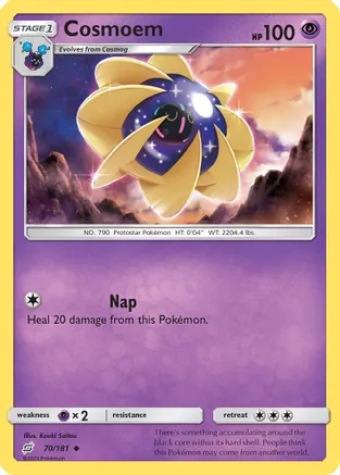 Cosmoem — SM - Team Up Pokémon TCG card by Kouki Saitou