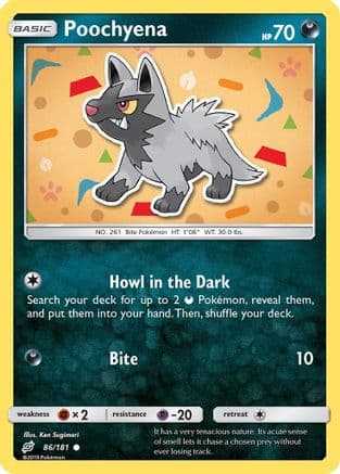 Poochyena — SM - Team Up Pokémon TCG card by Ken Sugimori