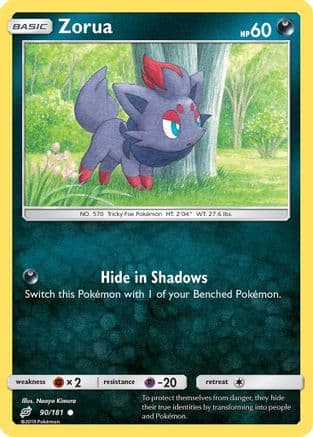 Zorua — SM - Team Up Pokémon TCG card by Naoyo Kimura