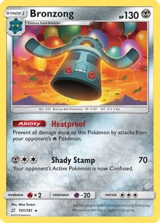 Bronzong — SM - Team Up Pokémon TCG card by Misa Tsutsui