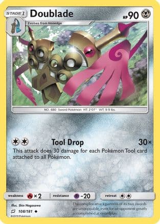 Doublade — SM - Team Up Pokémon TCG card by Shin Nagasawa