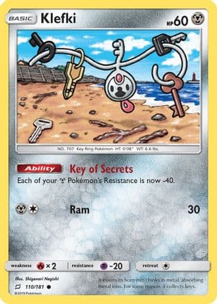 Klefki — SM - Team Up Pokémon TCG card by Shigenori Negishi