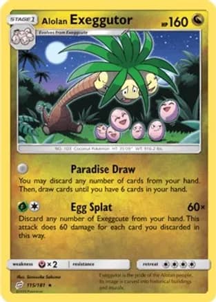Alolan Exeggutor (115) — SM - Team Up Pokémon TCG card by Sanosuke Sakuma